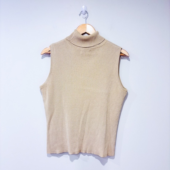 GLORIA VANDERBILT Vintage beige ribbed tank top - Picture 2 of 6